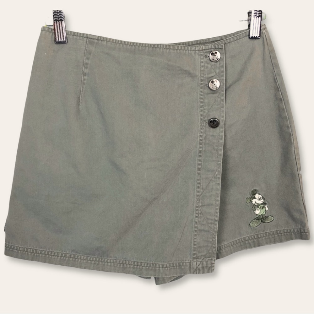 Women’s Olive Green Skort with Embroidered Character